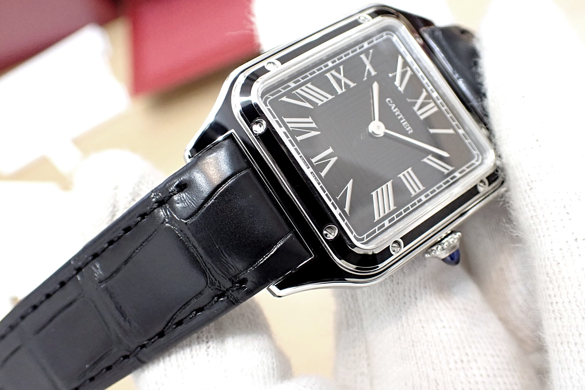 Cartier/カルティエ サントス デュモン LM Ref.WSSA0046 ブラックラッカー