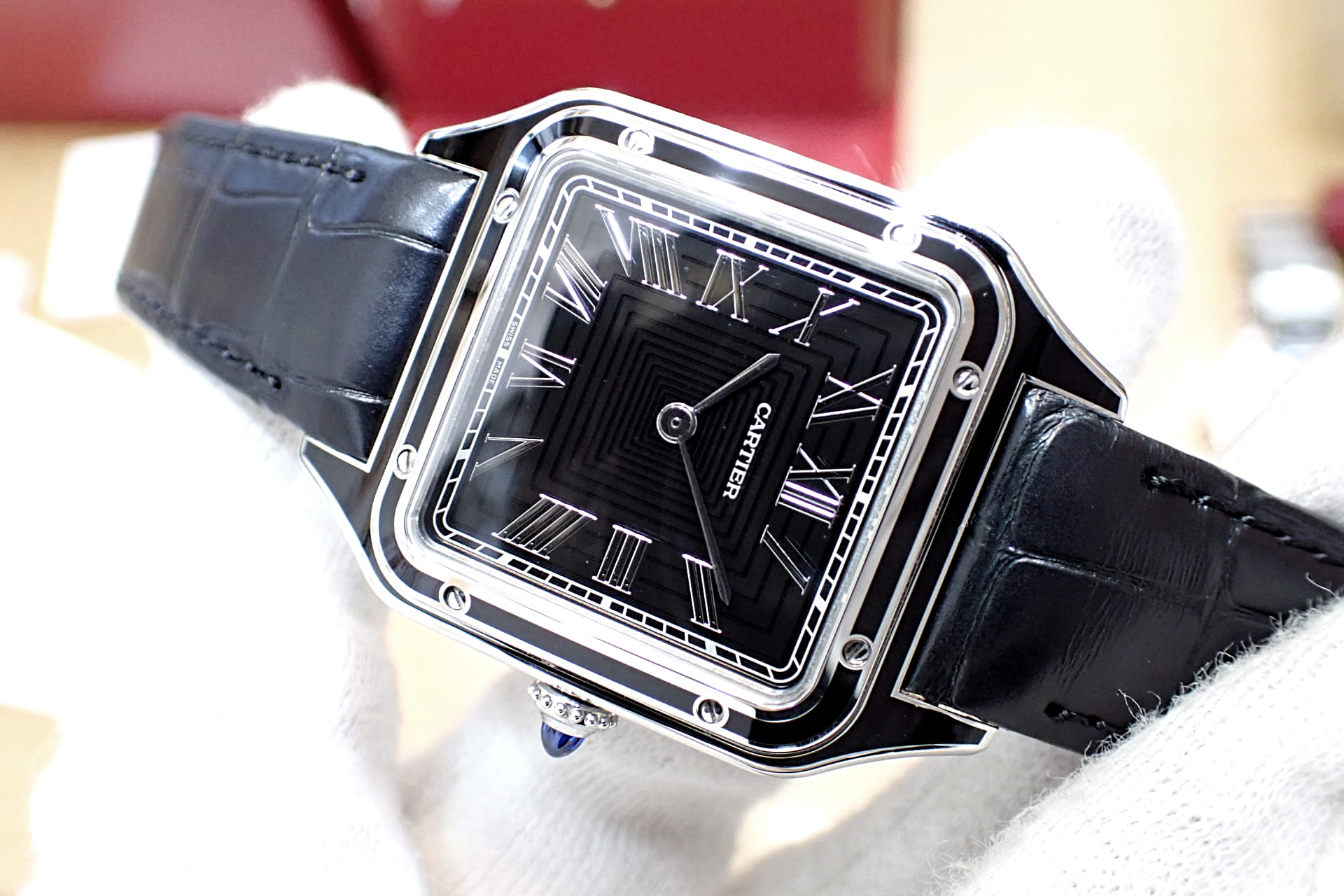 Cartier/カルティエ サントス デュモン LM Ref.WSSA0046 ブラックラッカー