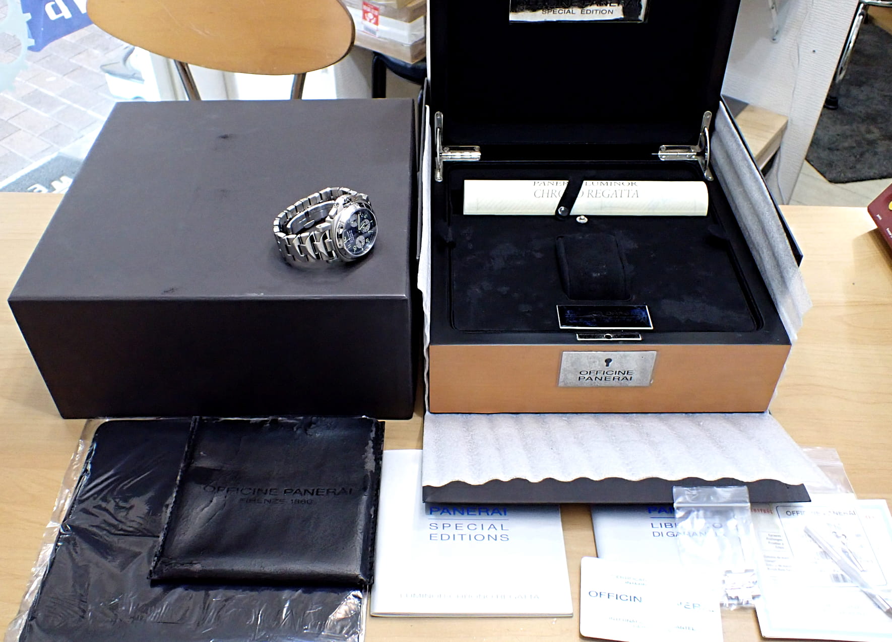 パネライ/PANERAI ルミノール クロノ レガッタ2003 世界限定399本 Ref.PAM00168 ブルー