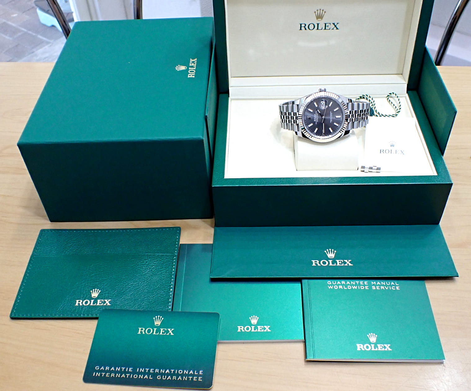 ROLEX/ロレックス デイトジャスト41 Ref.126334 WG/SS スレート/フルーテッドベゼル ジュビリーブレス