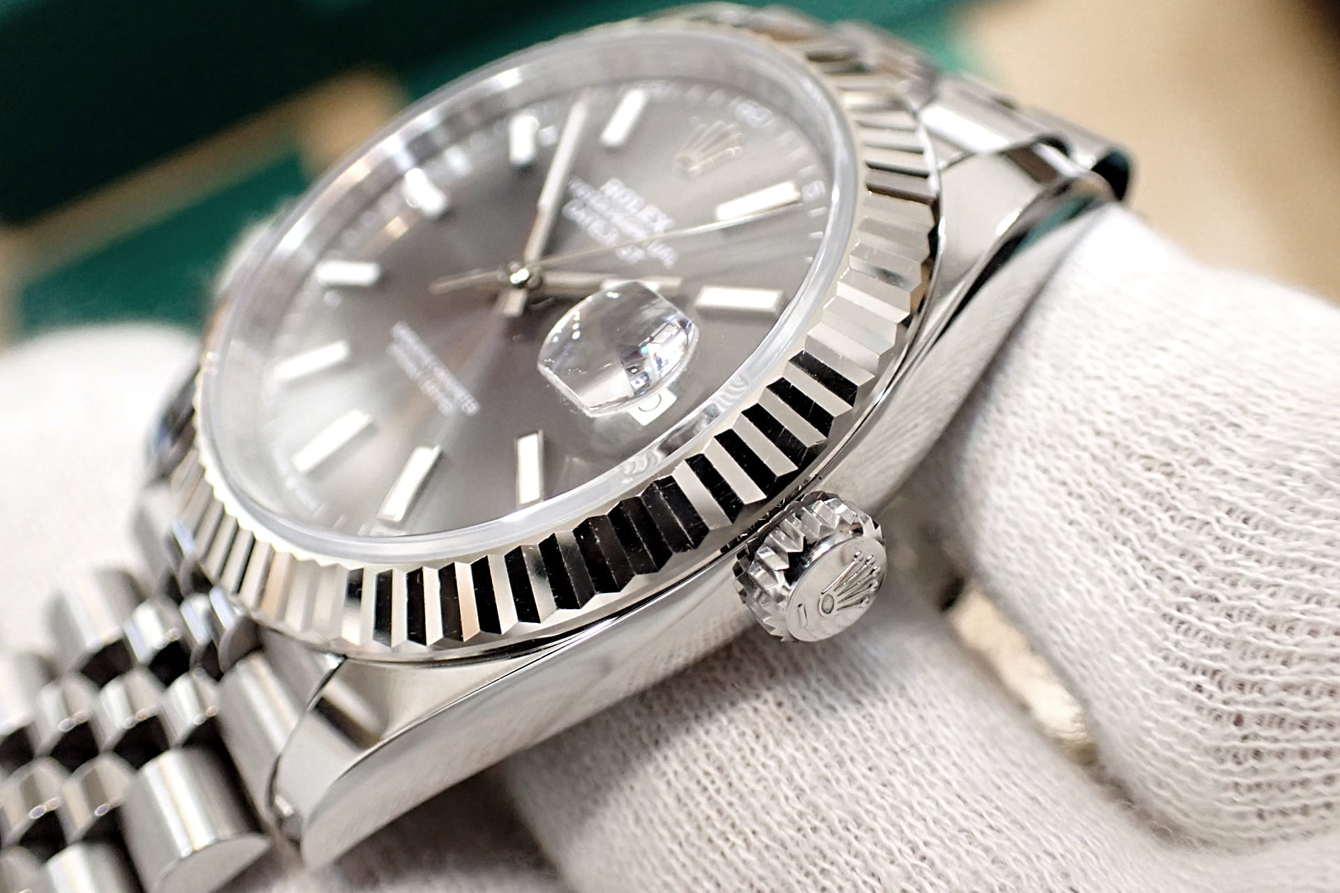 ROLEX/ロレックス デイトジャスト41 Ref.126334 WG/SS スレート/フルーテッドベゼル ジュビリーブレス