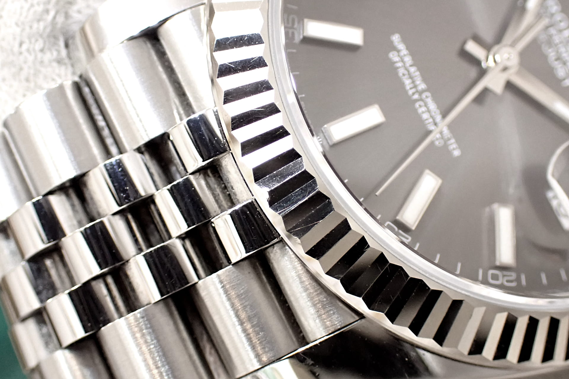 ROLEX/ロレックス デイトジャスト41 Ref.126334 WG/SS スレート/フルーテッドベゼル ジュビリーブレス