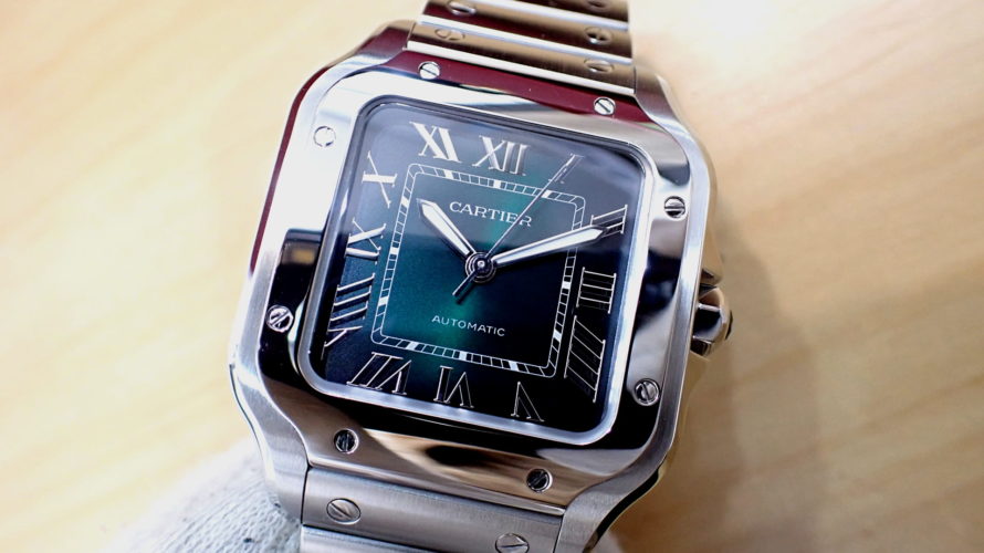 CARTIER/カルティエ サントス ドゥ カルティエ MM 新作 グリーンダイヤル Ref.WSSA0061