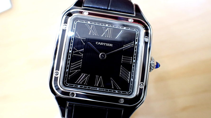 Cartier/カルティエ サントス デュモン LM Ref.WSSA0046 ブラックラッカー 8年間延長保証加入済み