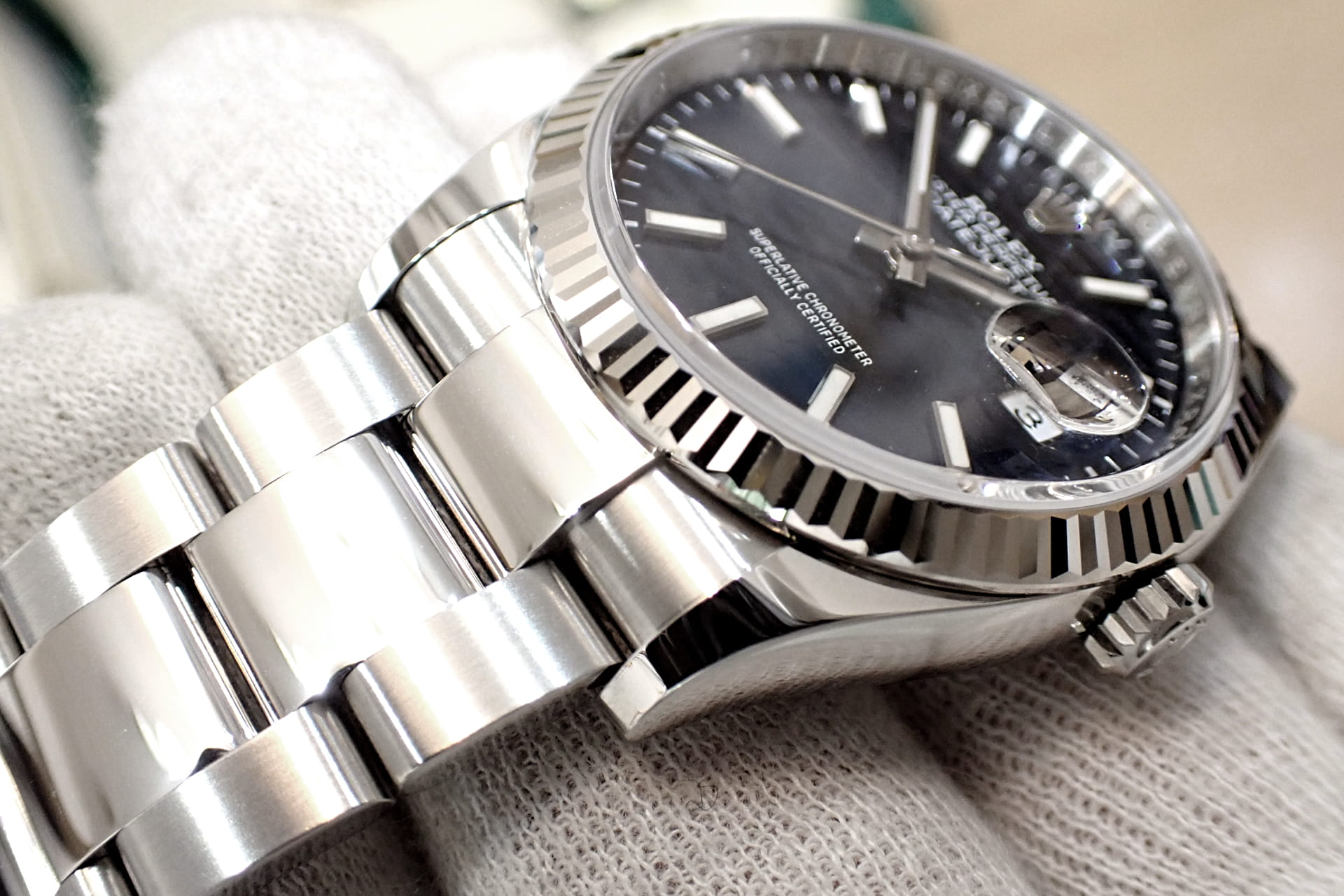 ROLEX/ロレックス デイトジャスト36 Ref.126234 ブルーフルーテッド文字盤フルーテッド/オイスター