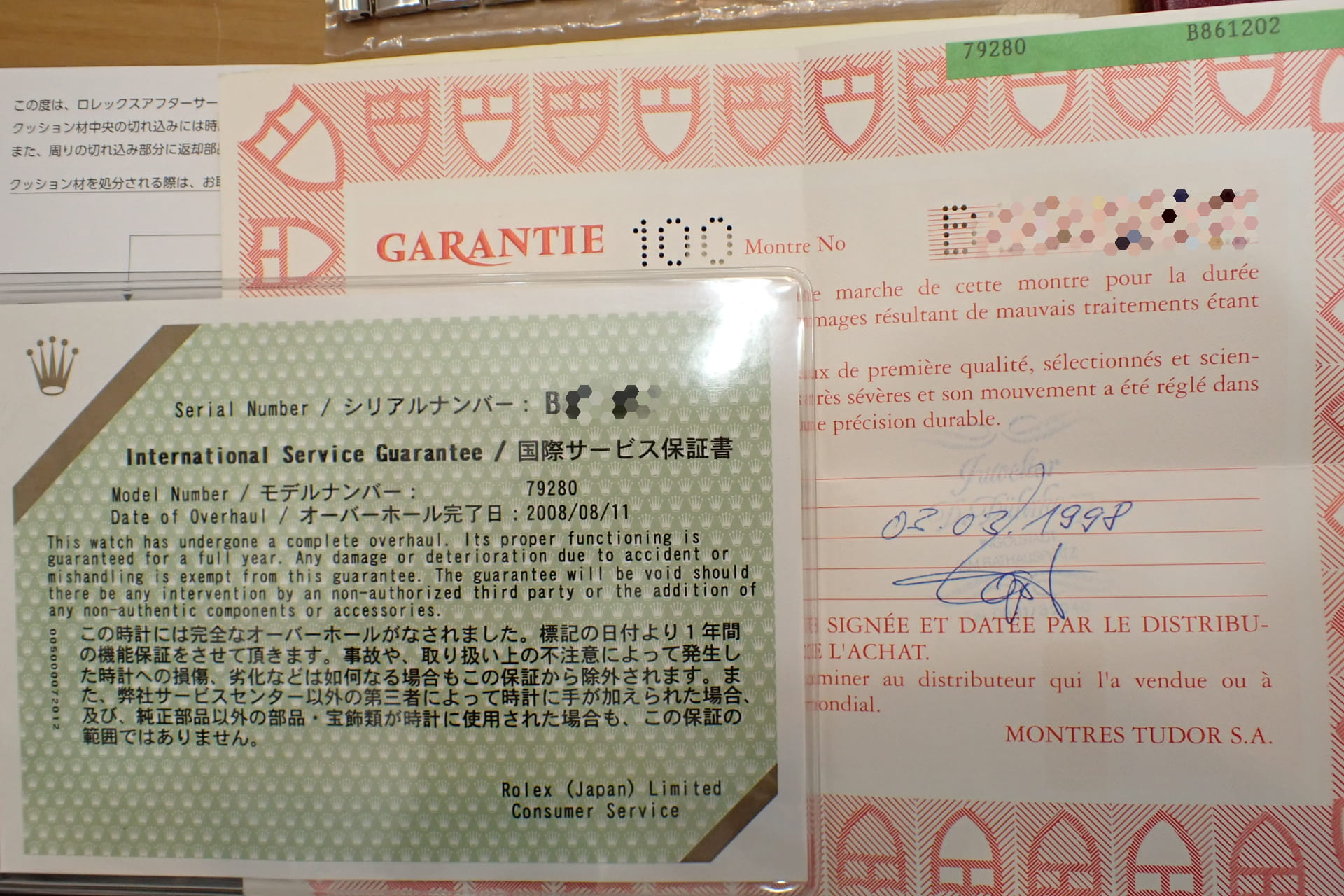 TUDOR/チューダー プリンスデイト クロノタイム Ref.79280 純正文字盤2種類/ロレックス78390純正ブレスレット付き
