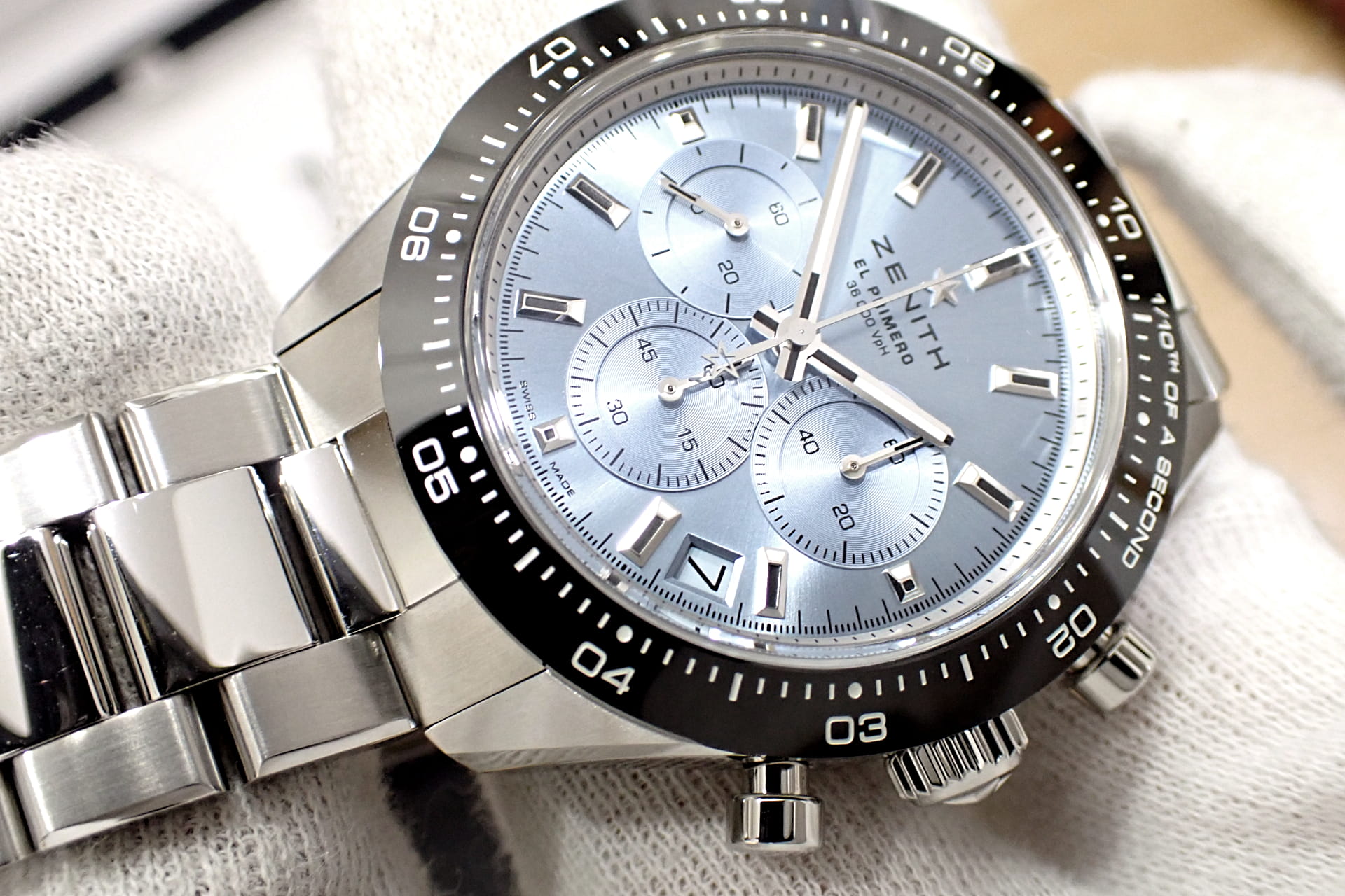 ゼニス/ZENITH クロノマスター スポーツ Ref.03.3105.3600/52.M3100 アイスブルー　ヨシダ限定250本