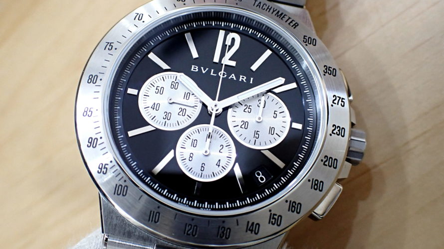 BVLGARI/ブルガリ ディアゴノ ヴェロチッシモ ブラック文字盤 Ref.DG41BSSDCHTA 　エルプリメロ