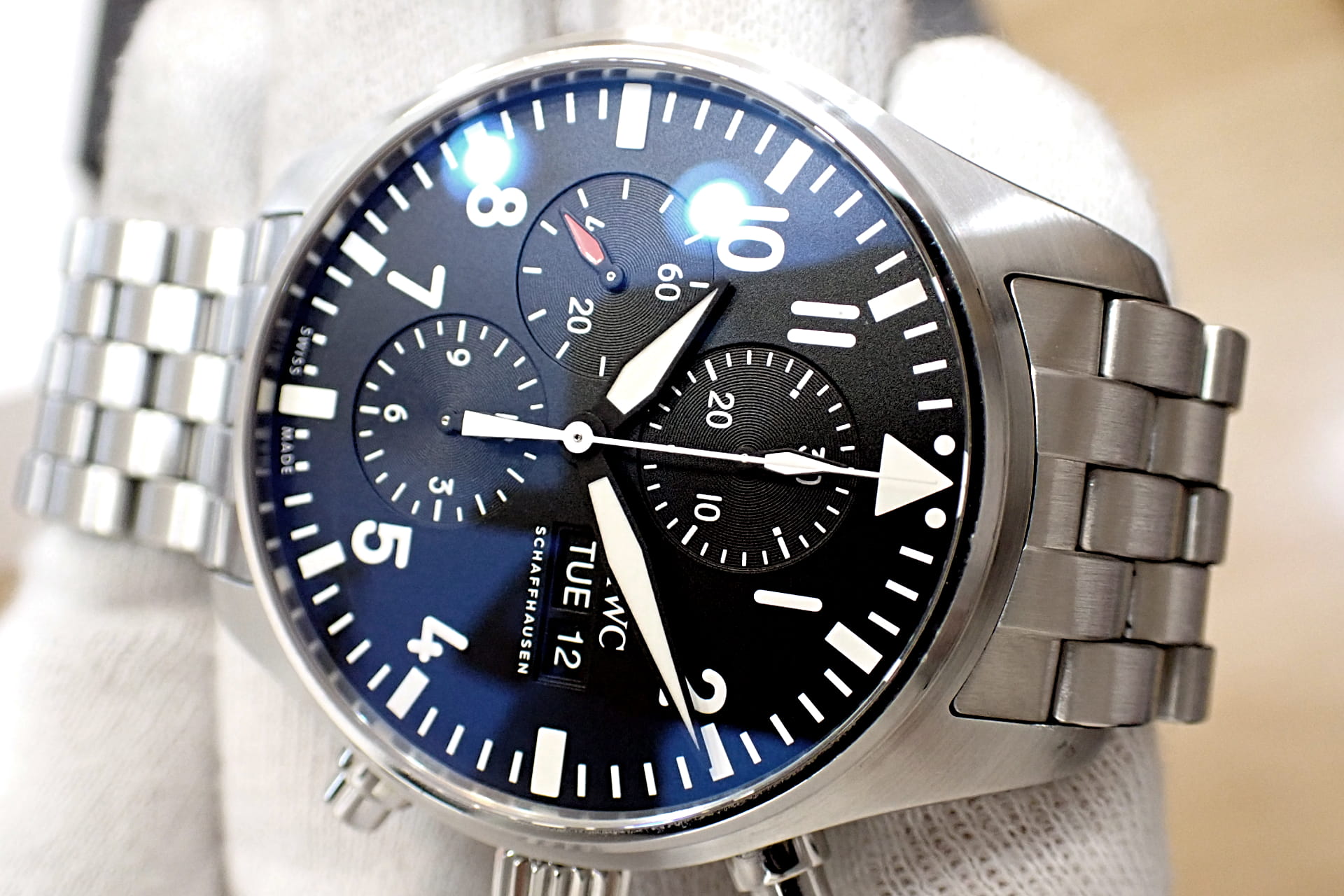 IWC パイロットウォッチ クロノグラフ Ref.IW377710 黒文字盤