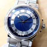 中古品A【Breguet】ブレゲ マリーン2  ラージデイト Ref.5817ST/Y2/SV0  ブルー文字盤　ステンレスブレスモデル　（2025年7月正規コンプリートサービス済み）