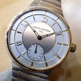 <span class="title">中古品A【LOUIS VUITTON】ルイヴィトン タンブール オートマティック SS/18KRG コンビ　Ref.W1SP10　ワンオーナー/ノンポリッシュ　 (2024年8月国内正規)</span>