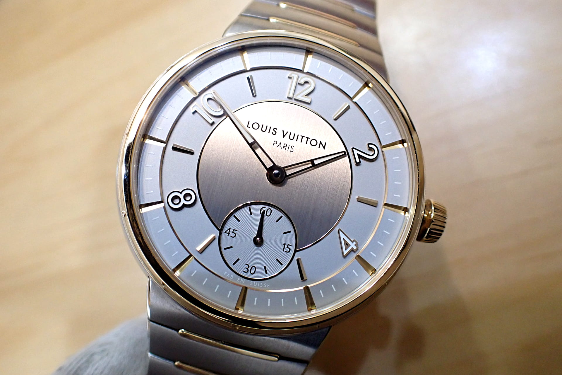 LOUIS VUITTON/ルイヴィトン タンブール オートマティック SS/18KRG コンビ Ref.W1SP10