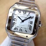 <span class="title">中古品A【Cartier】カルティエ サントス ドゥ カルティエ MM Ref.W2SA0016　K18/SS コンビ  純正ストラップ合計3本付き　 延長保証加入済み/ノンポリッシュ (2021年6月国内正規)</span>