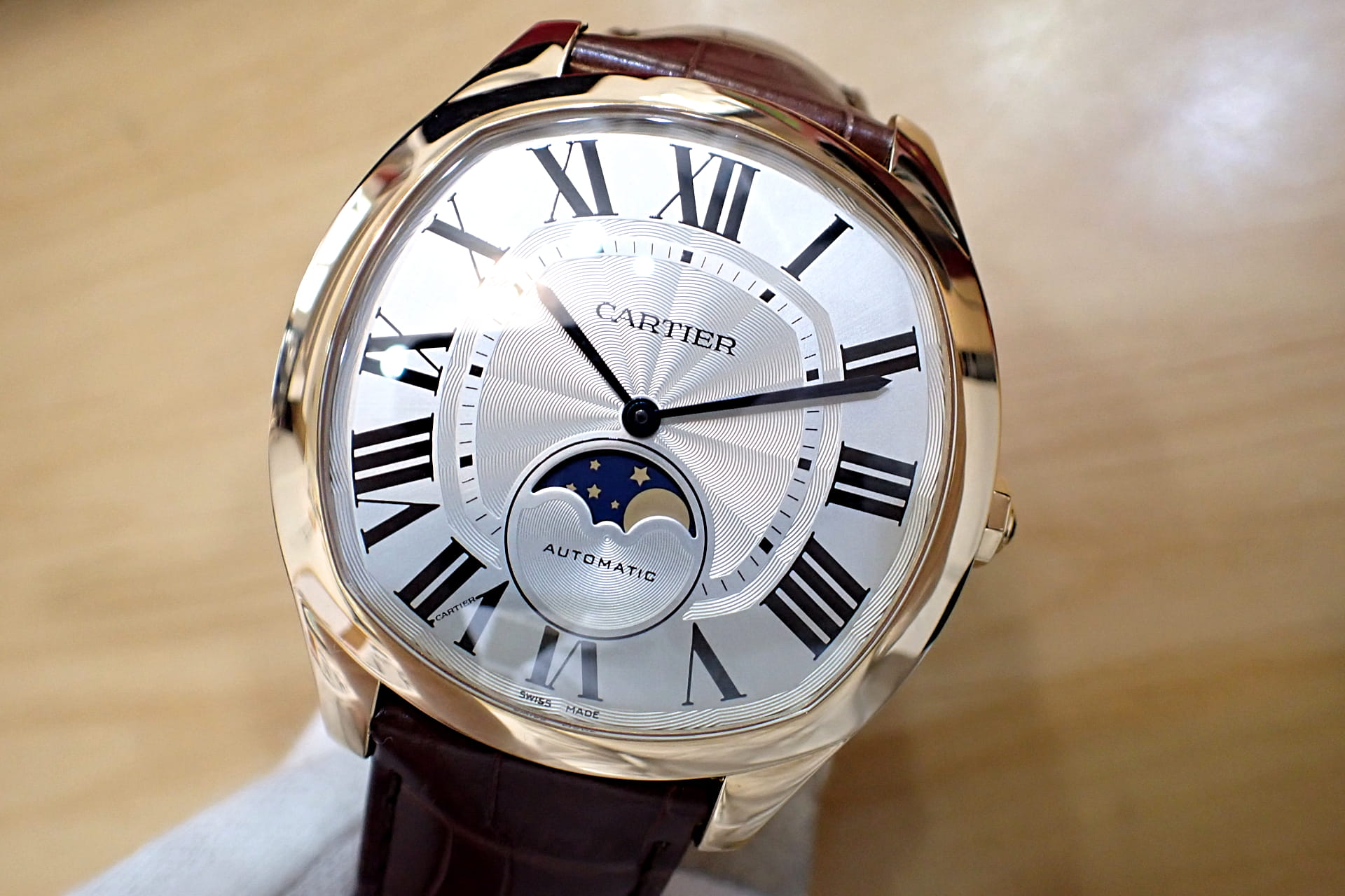 CARTIER/カルティエ ドライブ ドゥ カルティエ ムーンフェイズ 18KPG Ref.WGNM0008